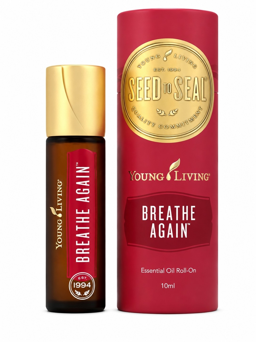 Young Living Breathe Again Essential Oil Roll-On 10ml New Sealed